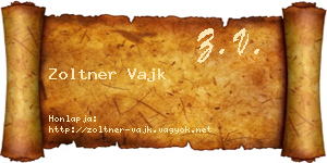 Zoltner Vajk névjegykártya